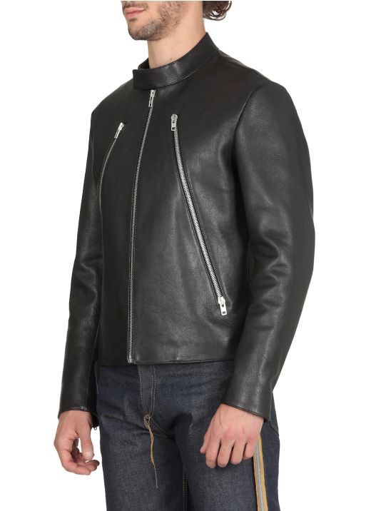 Pebbled leather jacket