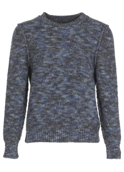Melange fabric sweater