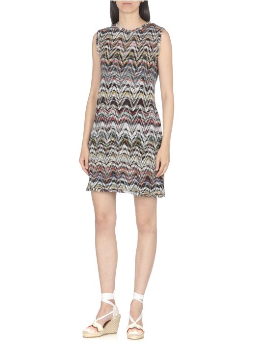 Multicolor knitted dress