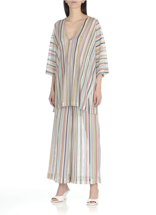 Striped beach robe