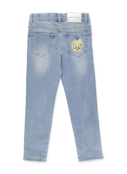 Jeans with daisies