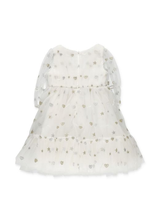 Tulle dress with micro stars
