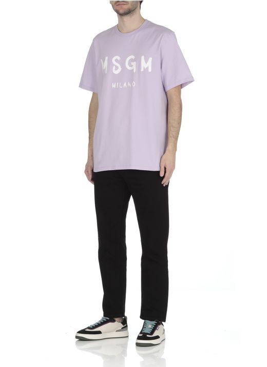 T-shirt con logo lilac