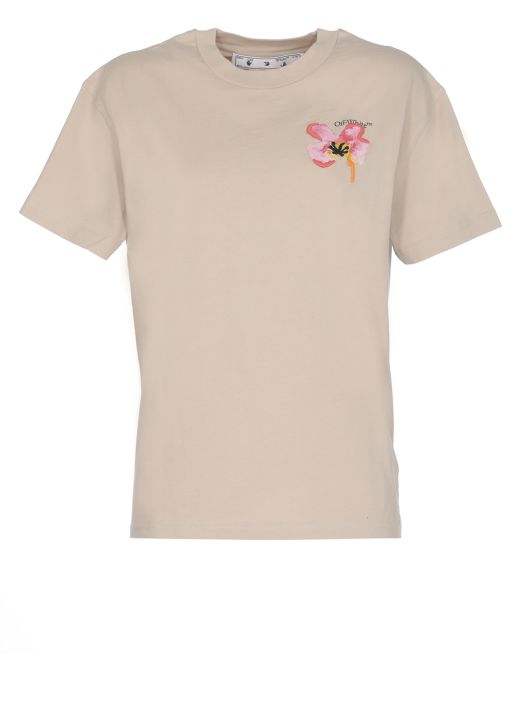 T-shirt con logo floreale