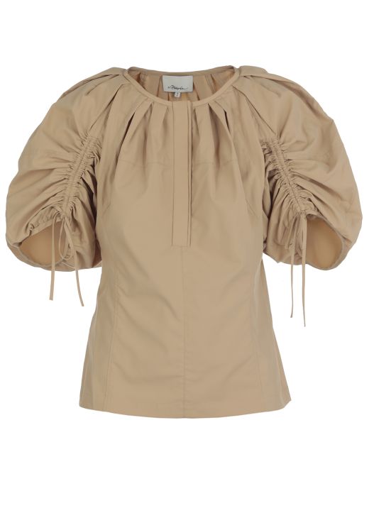 Blouse with drawstring