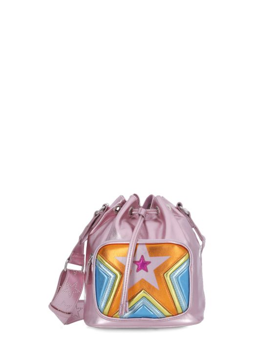 Bucket bag with multicolor star