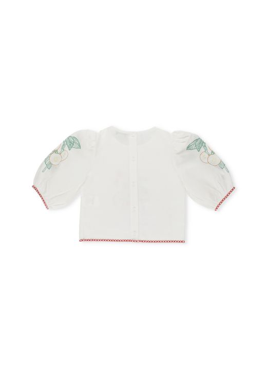 T-shirt with floral embroideries