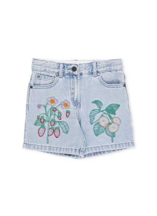 Short with embroideries