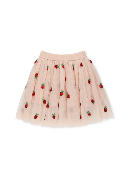 Tulle skirt with sequins strawberries