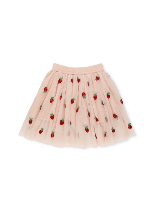 Tulle skirt with sequins strawberries