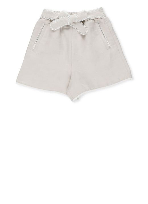 Shorts in lino e cotone