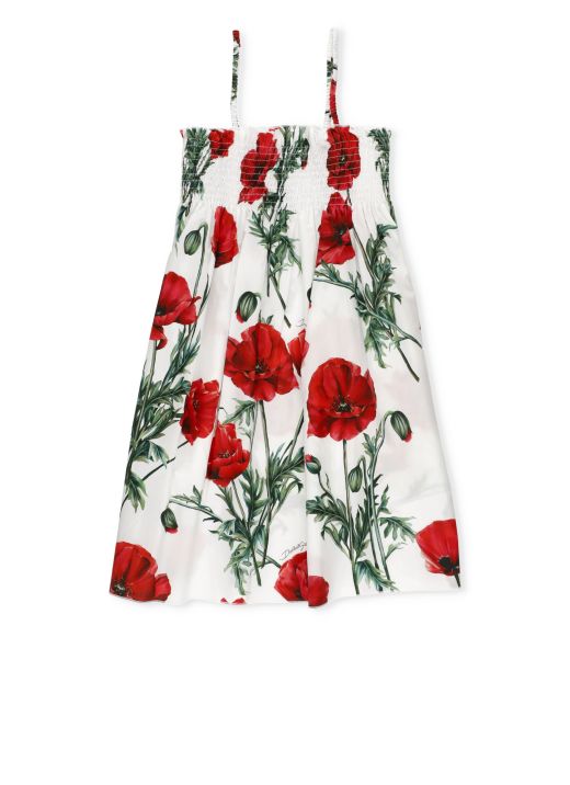 Dress with poppies print