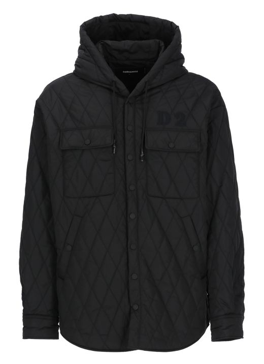 Logoed quilted jacket