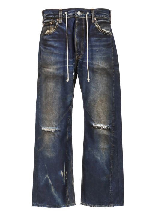 Jeans with used effect