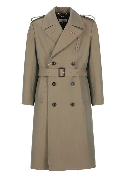 Wool double-breasted trench