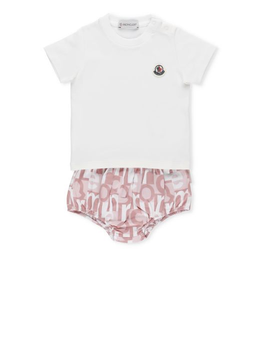 Logoed two pieces baby outfit