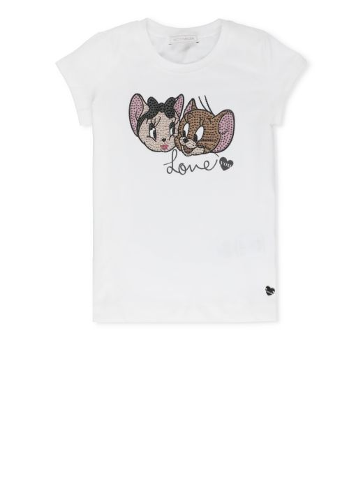 T-shirt Jerry e Toots con strass