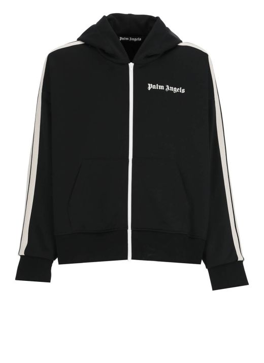 Track zipped hoodie