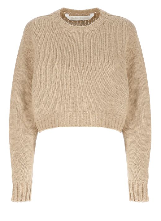 Cropped sweater with logo
