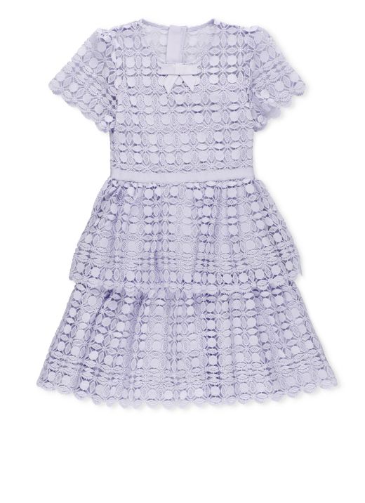 Abito Petal Lace Tiered