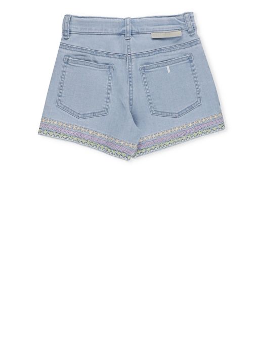 Shorts in cotone con ricami