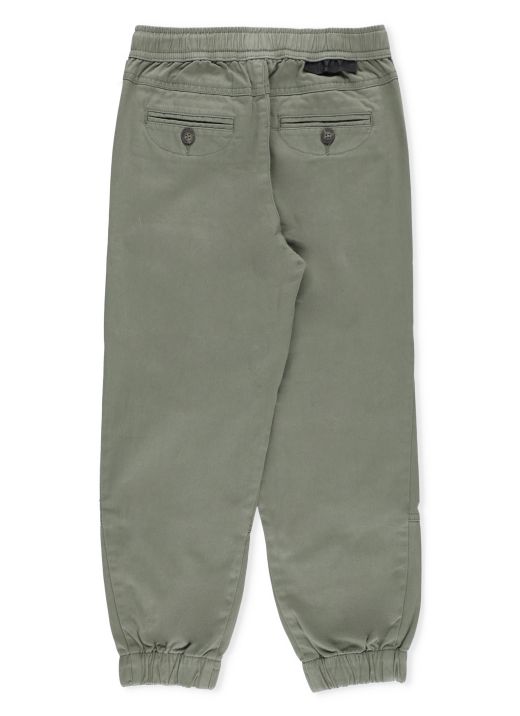 Pantaloni Cargo in Twill di Cotone