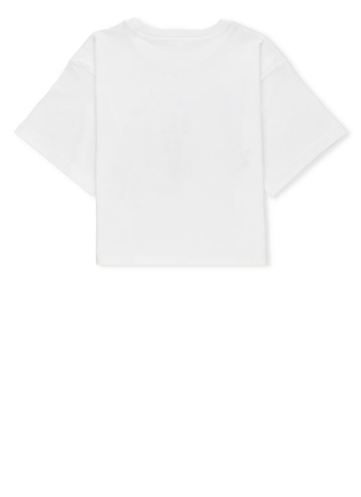 T-shirt cropped con stampa