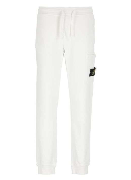 Sweatpants with logoed patch