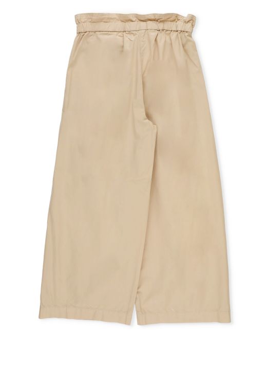 Pantaloni cropped in popeline di cotone