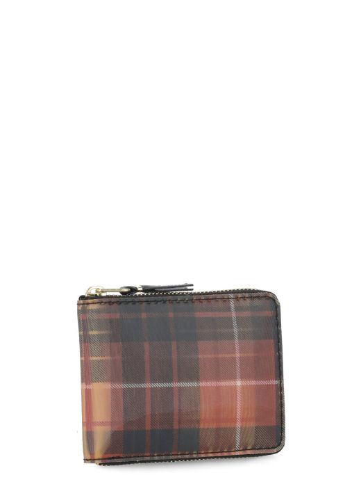 Wallet with a tartan pattern