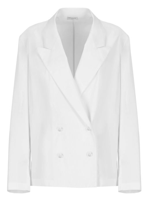 Double breasted cotton blazer