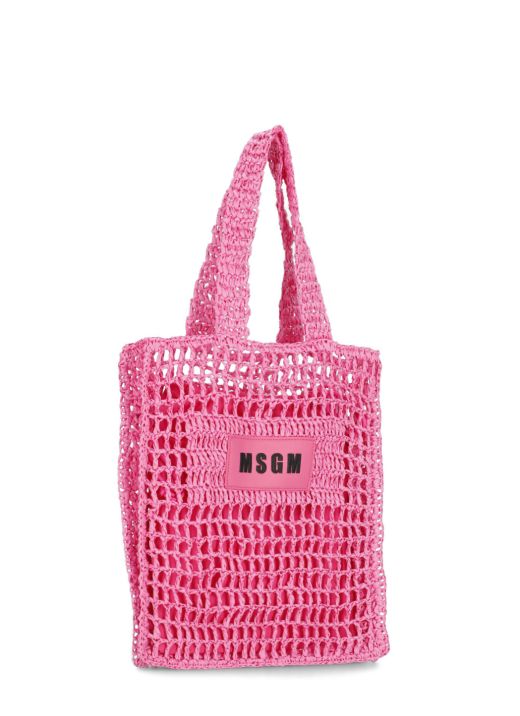 Raffia shopping bag