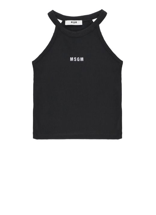 Ribbed top with logo