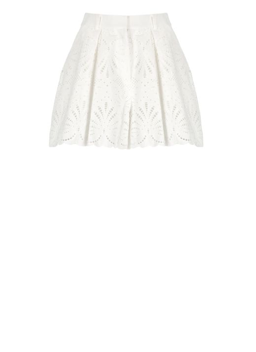 Cotton embroidered short