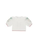 T-shirt with floral embroideries
