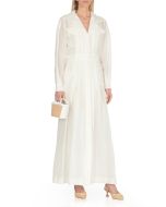 Linen and silk chemisier dress